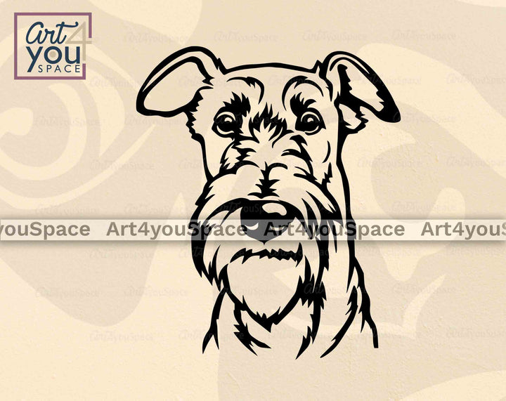 irish terrier face vector