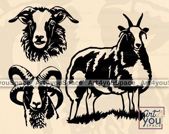 Jacob Sheep SVG