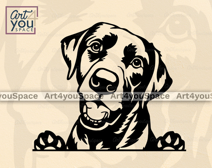 Black labrador svg