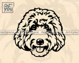 labradoodle face svg