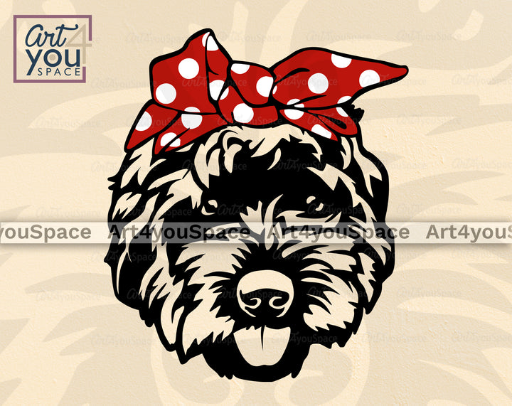 Black Labradoodle Vector