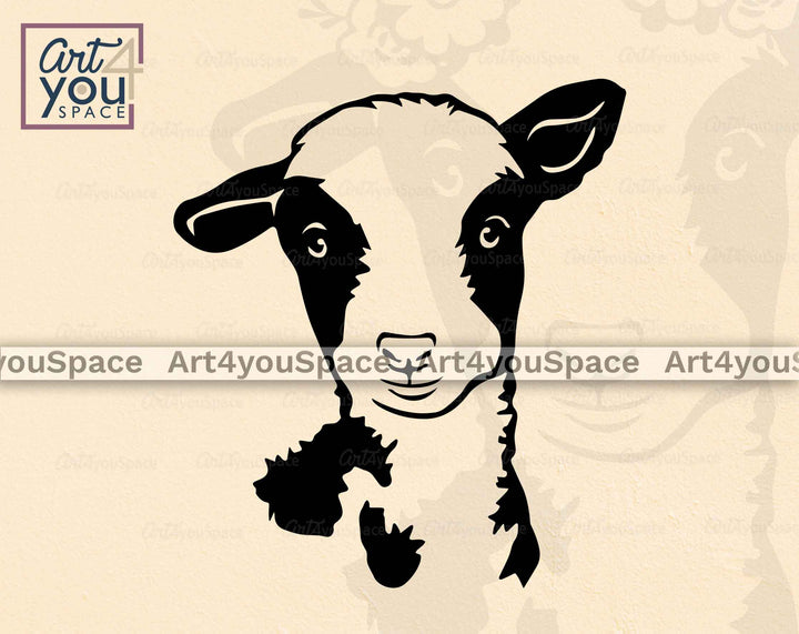 lamb face clipart