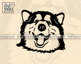 malamute face svg