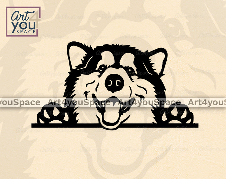 peeking dog svg