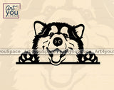 peeking dog svg