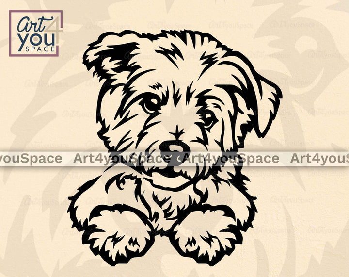 maltese peeking svg