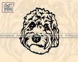 mini Golden doodle clipart