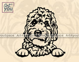 mini Goldendoodle vector