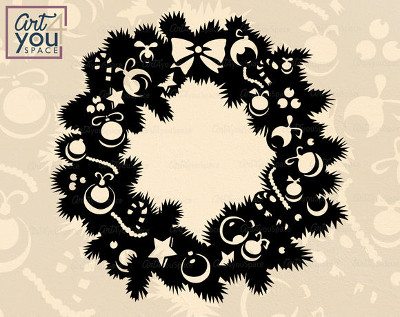 Christmas Toys Wreath SVG