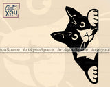 peeking cat svg