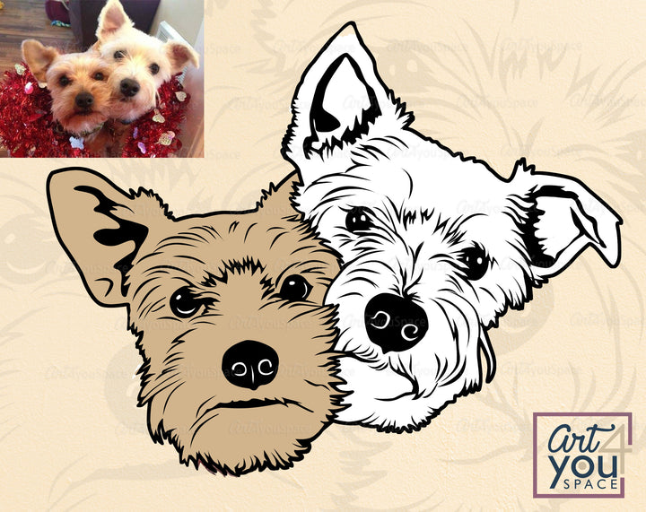 Personalized Design, Digital Custom Pet Portrait SVG