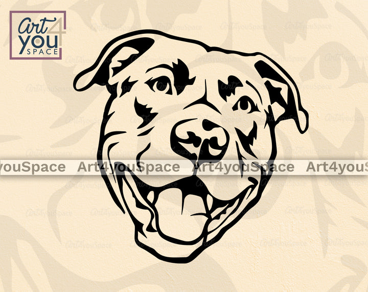 pit Bull Face Svg