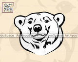 Polar Bear Face SVG