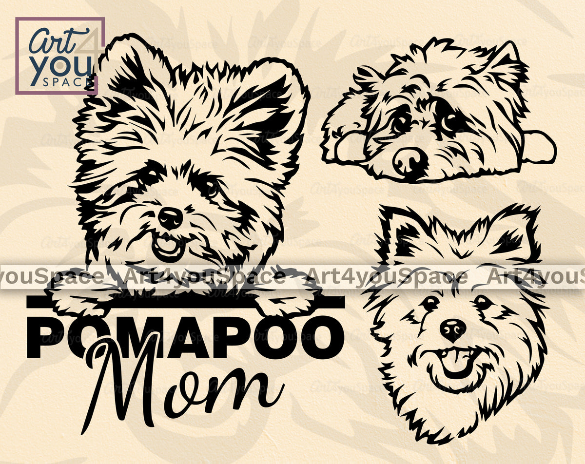 Buy Pomapoo Dog SVG, DXF, PNG – Art4youSpace