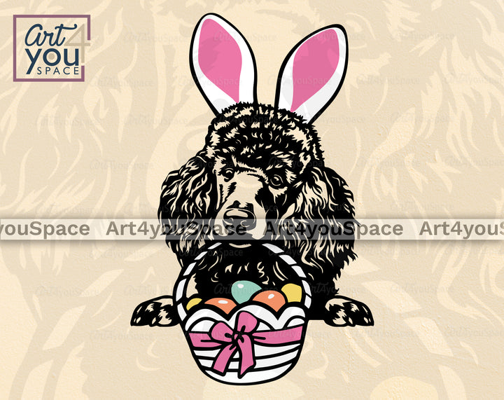 Poodle Easter Art