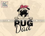 pug dad clipart