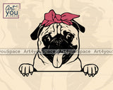 Pug Bandana Svg