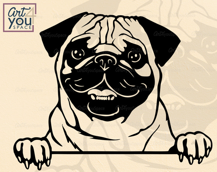 pug dog svg
