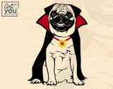 Pug Dracula SVG