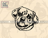 puggle face clipart