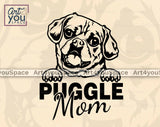 puggle mom svg