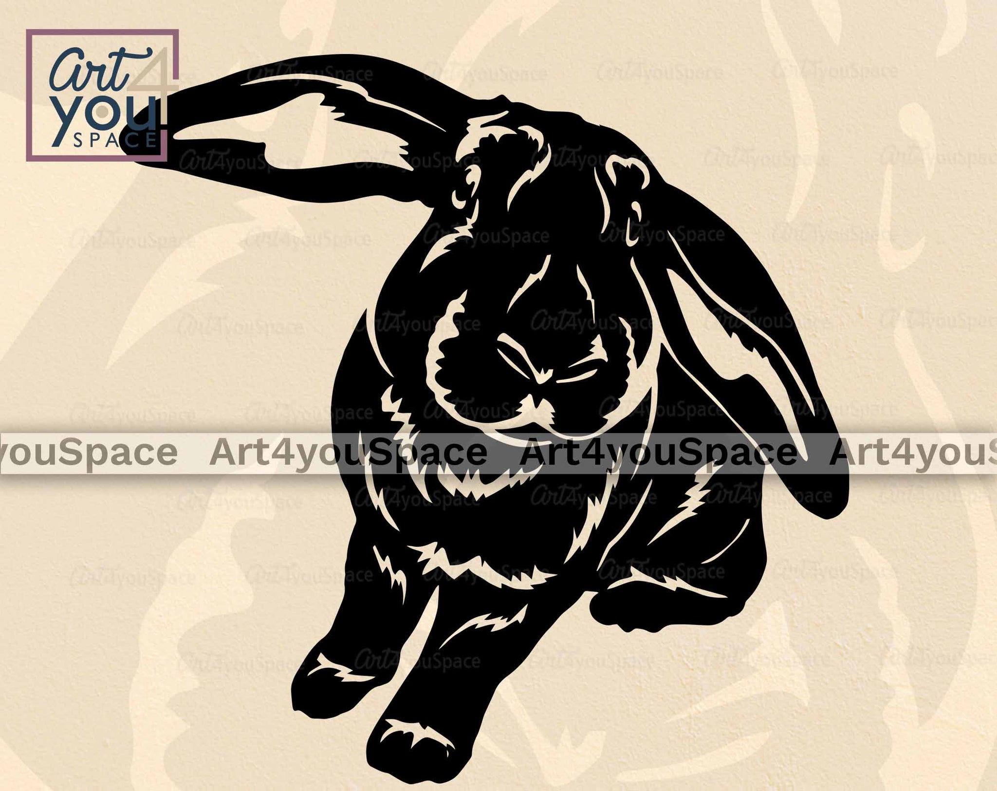 Lop Rabbit Vector Lop Eared Rabbit Clipart Outline