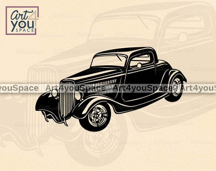 Retro Car SVG