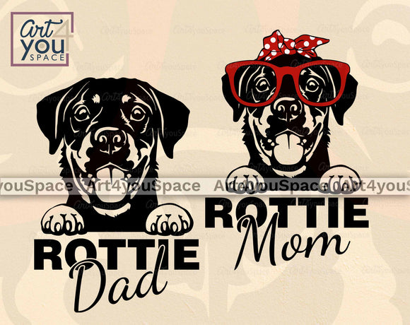 Rottie mom and dad designs