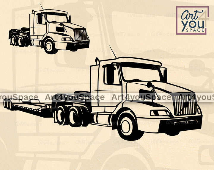 Semi Truck Svg File For Cricut