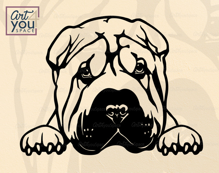 Cute Shar Pei Art
