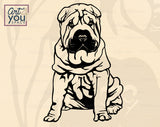 Cute Shar Pei DXF