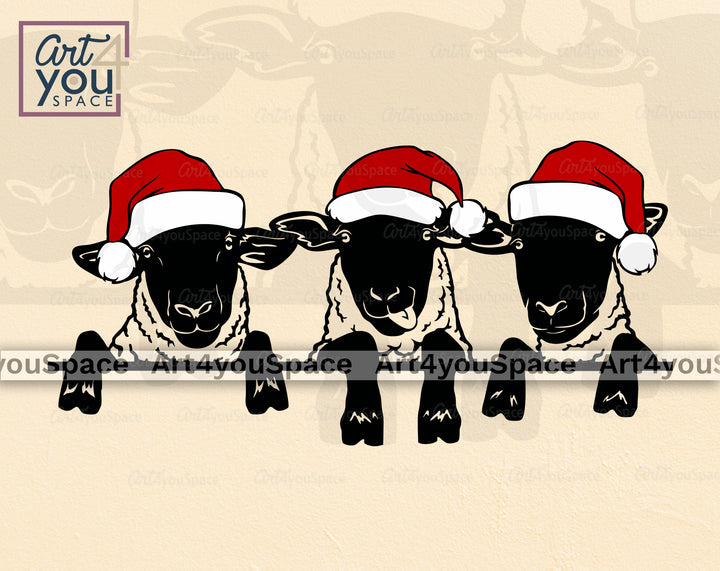 Black Sheep Christmas SVG