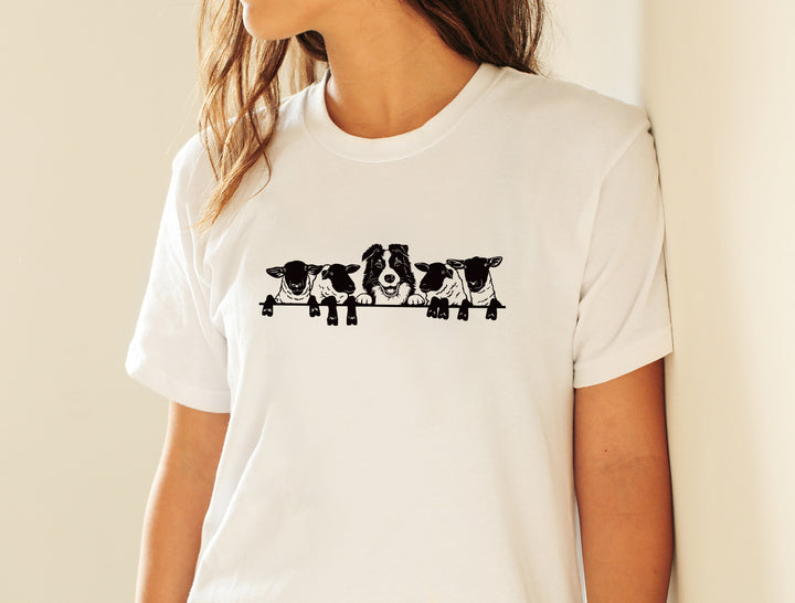 Border Collie Sheep Art