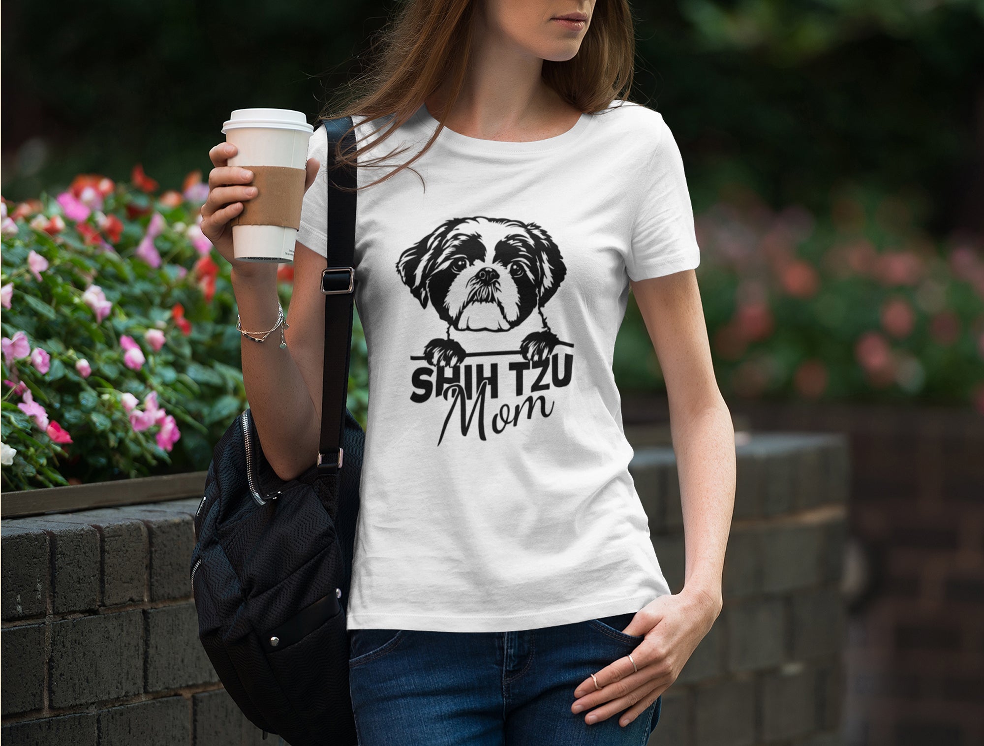 松田ペット×SIIILON】T-shirt / W Shih Tzu