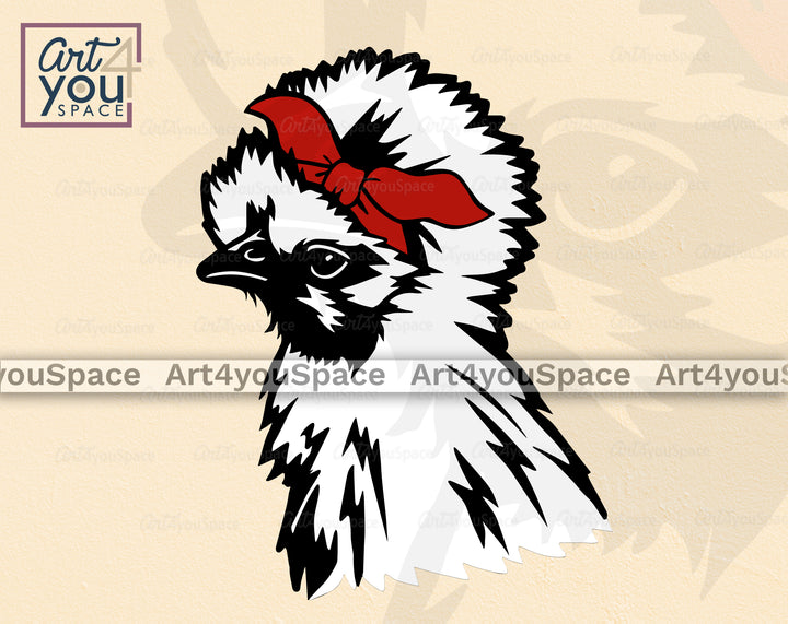 Silkie Chicken Art