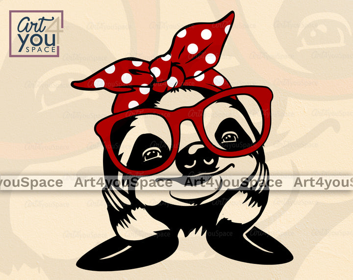 Sloth Floral Art
