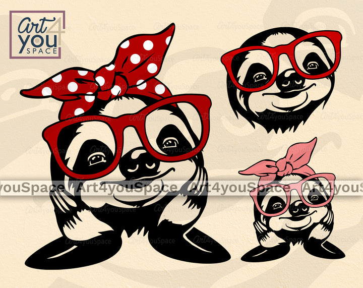 Sloth Floral_SVG