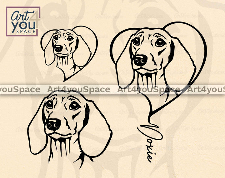 smooth dachshund svg file