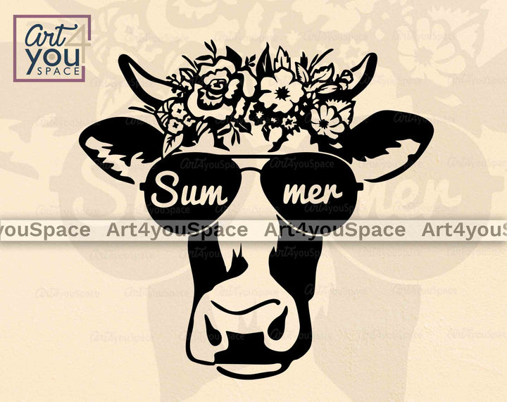 summer cow svg