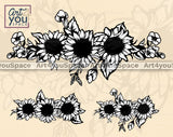 Sunflowers Border SVG