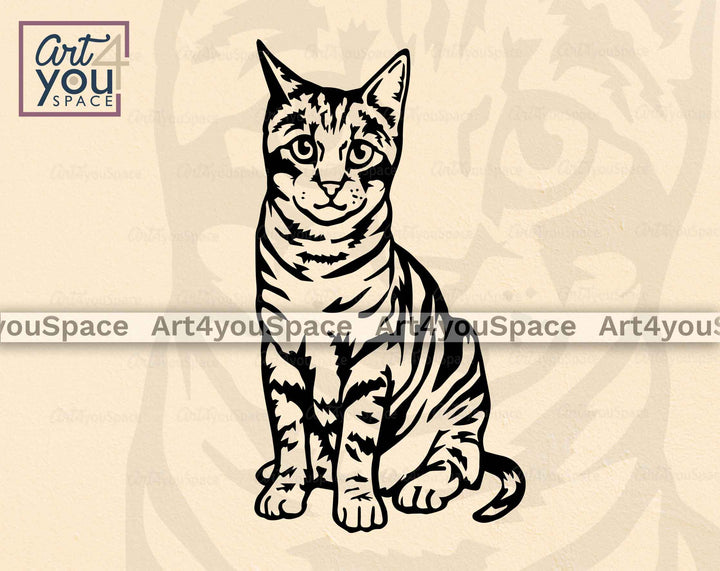 tabby cat vector graphics