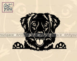 Peeking Toller Dog face svg