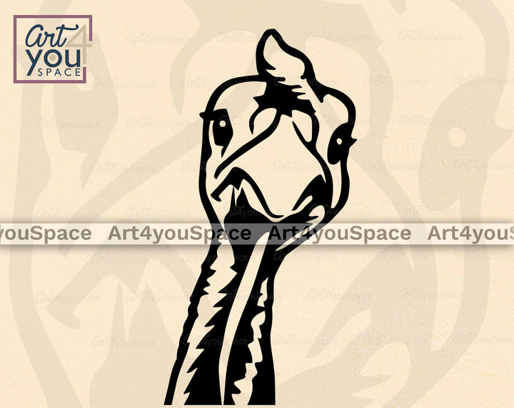 Funny Duck Chicken Turkey Head SVG