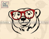 white bear head svg