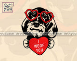 Dog valentine svg