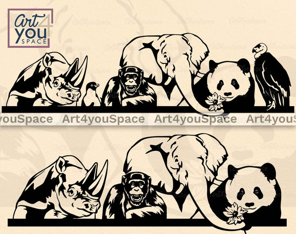 Buy Zoo Animals Svg SVG, DXF, PNG – Art4youSpace